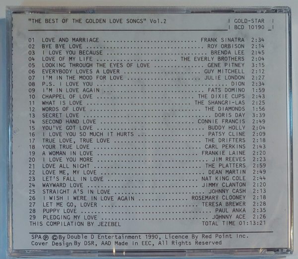 GOLDEN LOVE SONGS - VOL 2   BEST OF THE   CD BRAND NEW - Image 3