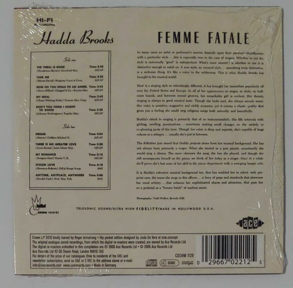 HADDA BROOKS - FEMME FATALE   CD  BRAND NEW - Image 3