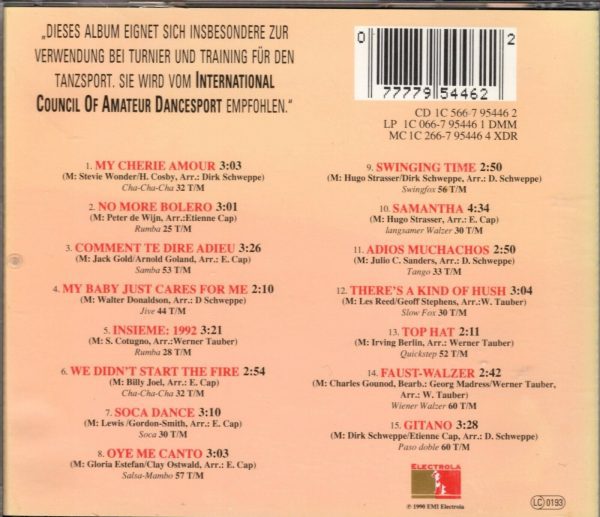 Hugo Strasser - Die Tanzplatte 1991 - CD - Image 3