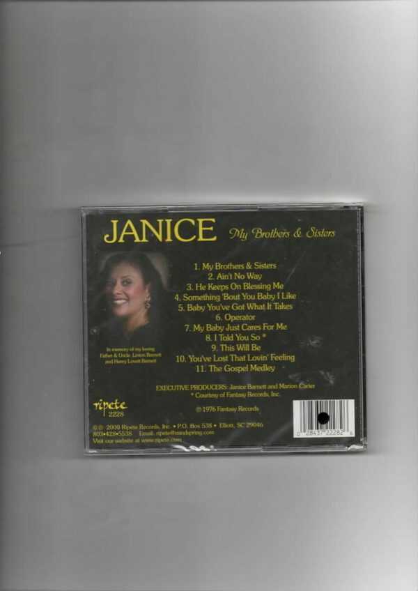 JANICE - MY BROTHERS & SISTERS-BRAND NEW CD - Image 3