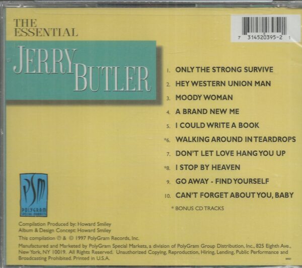 JERRY BUTLER - The Essential - CD - BRAND NEW - Image 3
