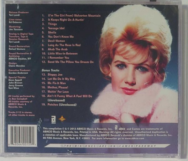 JO ANN CAMPBELL - ALL  HITS - COMPLETE CAMEO   CD   BRAND NEW - Image 3