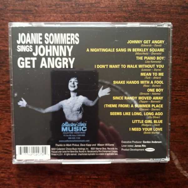 JOANIE SOMMERS SINGS JOHNNY GET ANGRY Pop Music CD Album Warner Bros 12 Tracks - Image 3