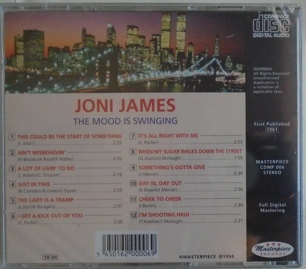 JONI JAMES - CD - The Mood Is Swinging - BRAND NEW - Image 3