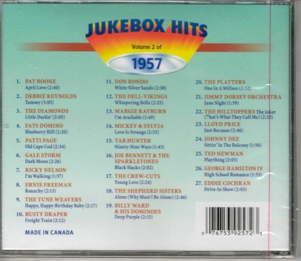 Jukebox Hits of 1957 - Vol. 2 - CD - Brand New - Image 3