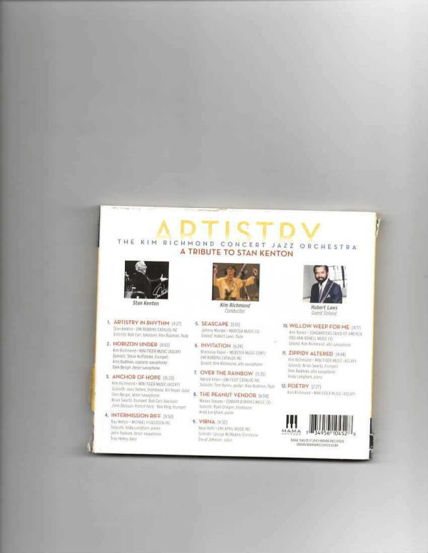 KIM RICHMOND - ARTISTRY:A TRIBUTE TO SAM KENTON-CD - Image 3
