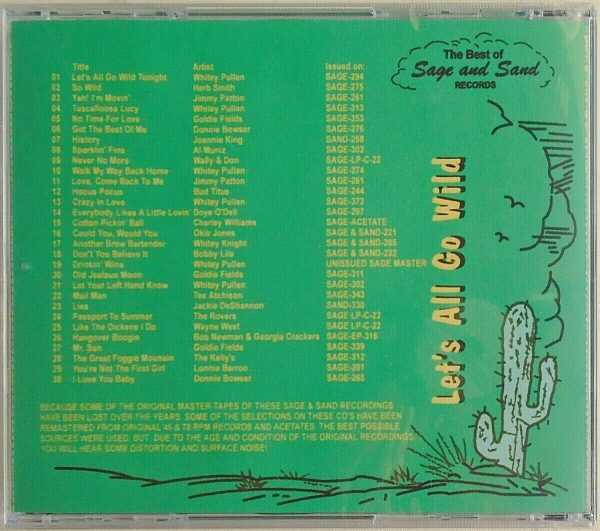 LET'S ALL GO WILD - CD - The Best Of Sage And Sand Records - BRAND NEW - Image 3