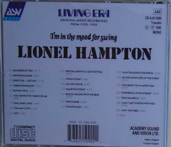LIONEL HAMPTON - CD - I'm In The Mood For Swing  -  BRAND NEW - Image 3