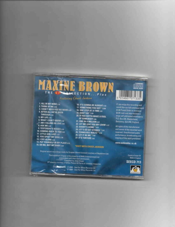 MAXINE BROWN - EP COLLECTION PLUS-BRAND NEW CD - Image 3