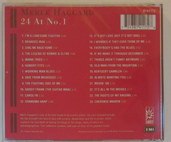 MERLE HAGGARD - 24 AT NO. 1   CD BRAND NEW - Image 3