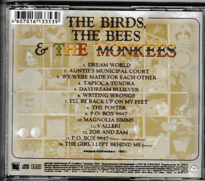 MONKEES CD - BIRDS BEES AND MONKEES   BRAND NEW - Image 3