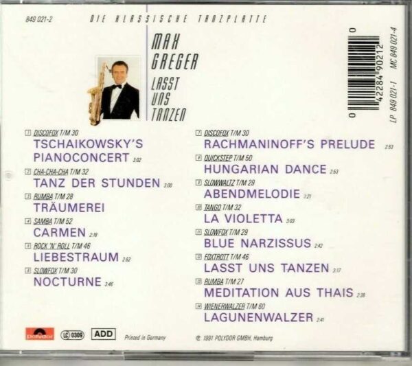 Max Greger - Lasst Uns Tanzen - Die klassische Tanzplatte - CD - Image 3