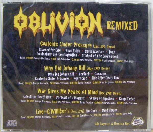 OBLIVION - REMIXES - CD - BRAND NEW - Image 3