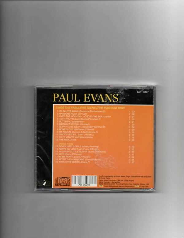 PAUL EVANS - SINGS THE FABULOUS TEENS-BRAND NEW CD - Image 3