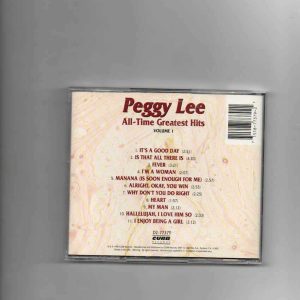 PEGGY LEE- ALL-TIME GREATEST HITS VOL 1-CD