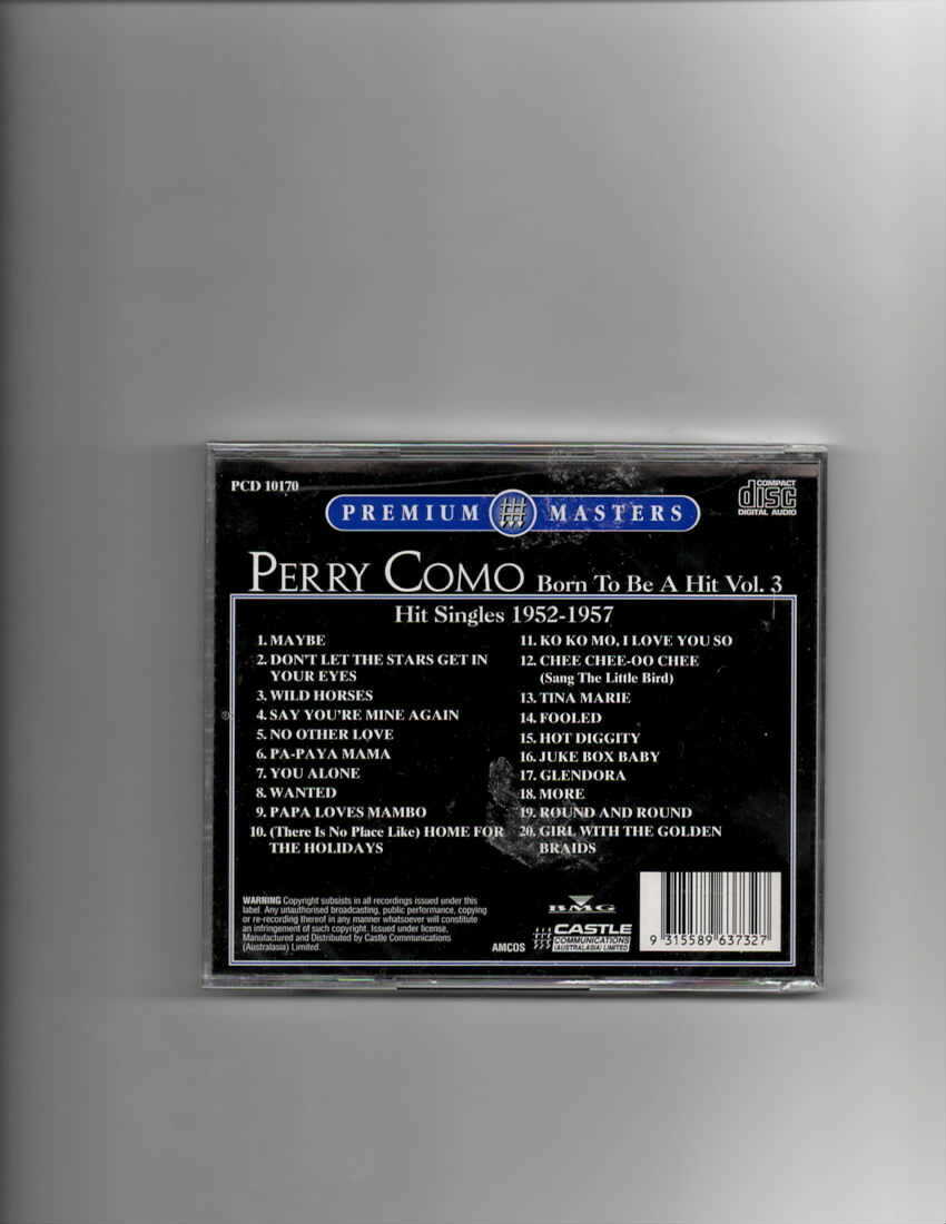 PERRY COMO - BORN TO BE A HIT VOL 3-CD-BRAND NEW - Image 3