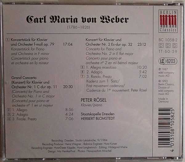 PETER ROSEL - WEBER - CD - Klavierkonzerte - BRAND NEW - Image 3