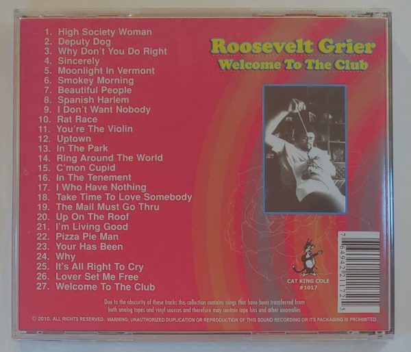 ROOSEVELT GRIER - WELCOME TO THE CLUB   CD BRAND NEW - Image 3