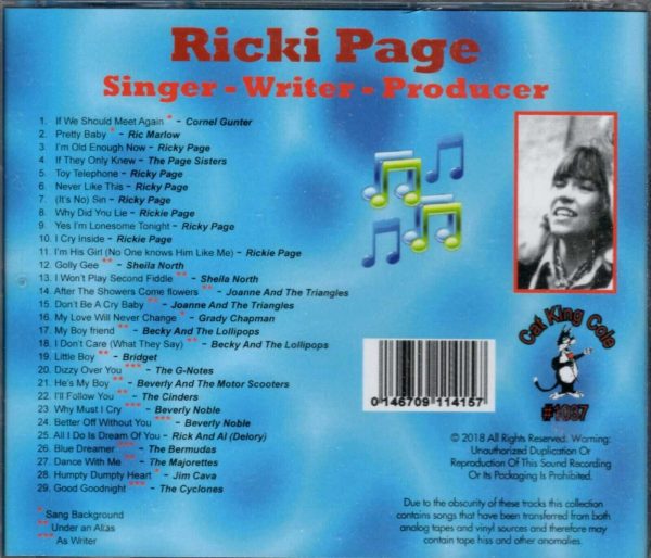 Ricki Page - Singer, Writer, Producer - CD - Image 3