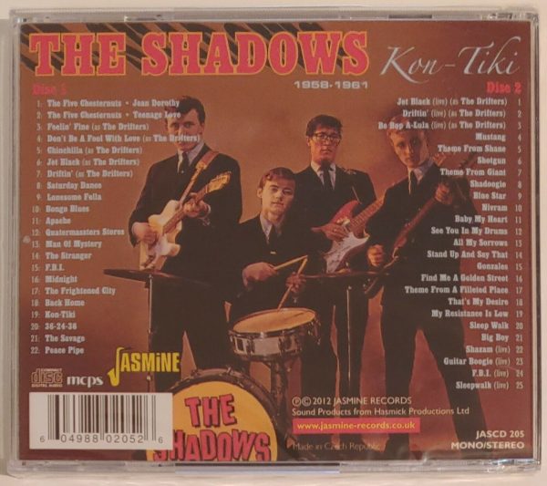 SHADOWS - KON TIKI 58-61  CD     BRAND NEW - Image 3