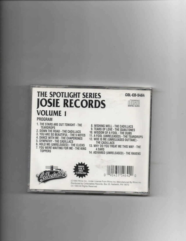 SPOTLIGHT SERIES JOSIE RECORDS VOL 1  -BRAND NEW CD - Image 3