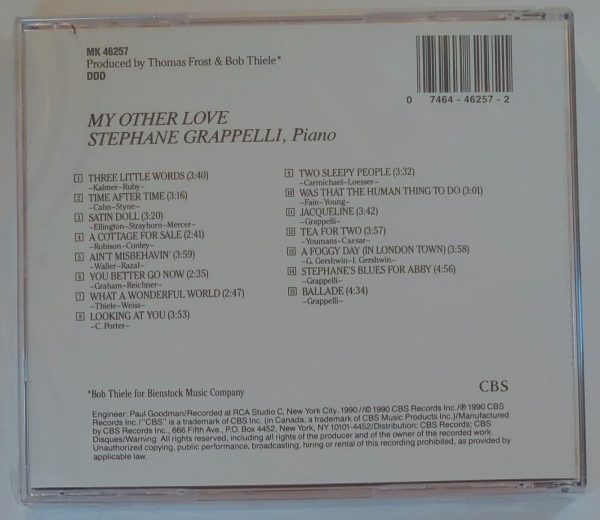 STEPHANE GRAPPELLI - MY OTHER LOVE   CD BRAND NEW - Image 3