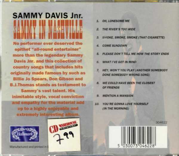 Sammy Davis Jr.- Sammy In Nashville - CD - Image 3