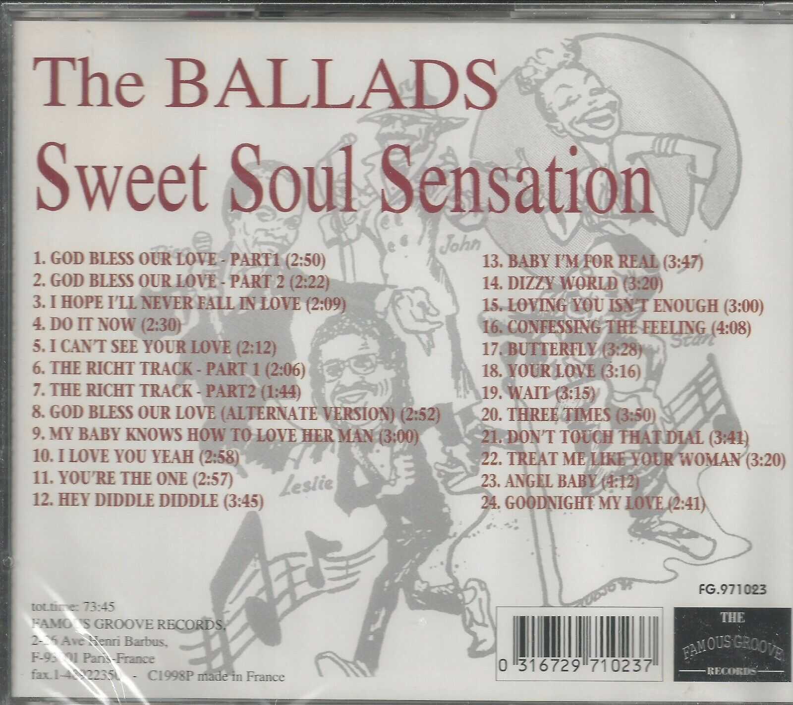 THE BALLADS CD -- Sweet Soul Sensation Brand New Famous Groove - Image 3
