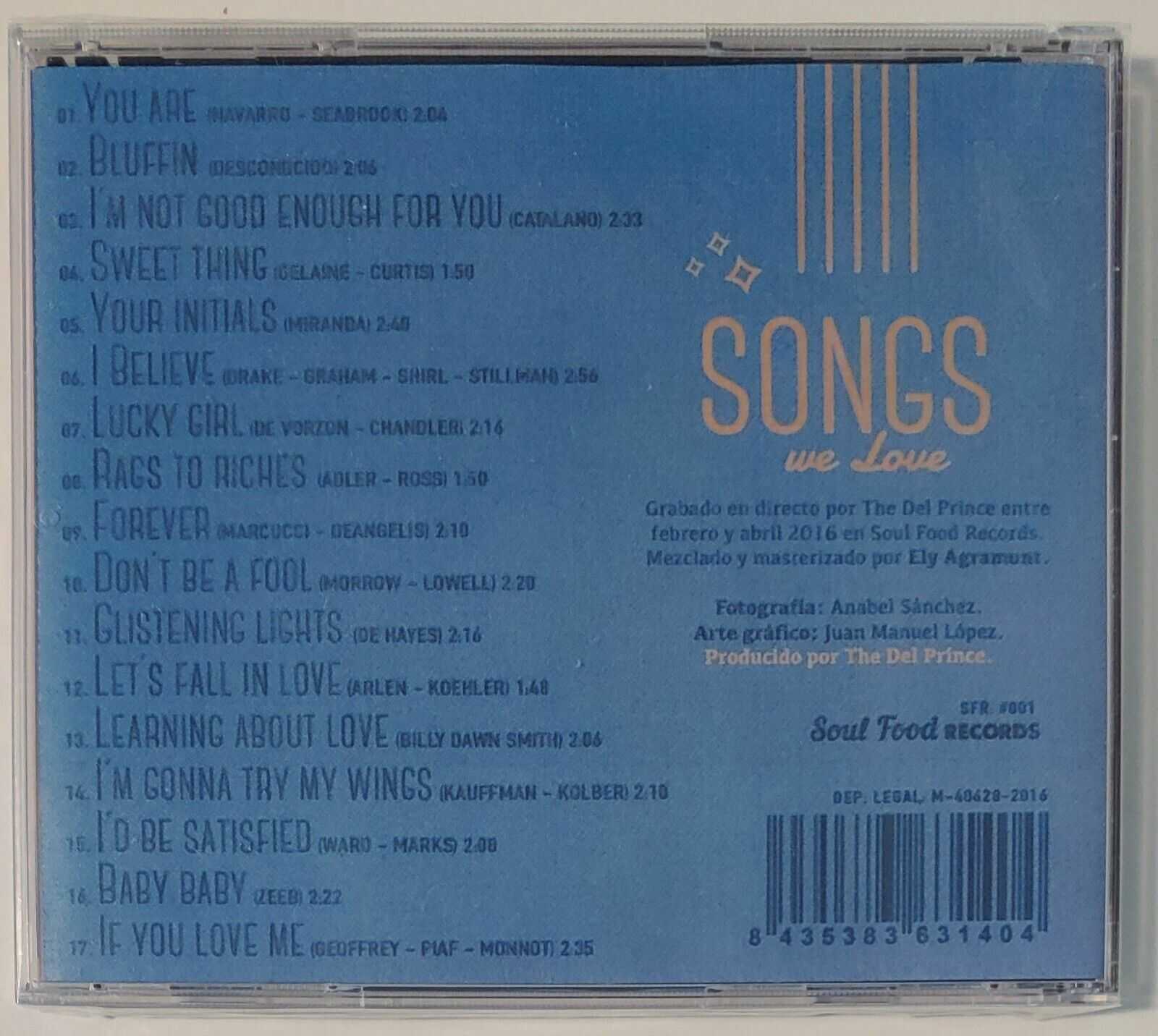 THE DEL PRINCE DOO WOP - SONGS WE LOVE CD BRAND NEW - Image 3