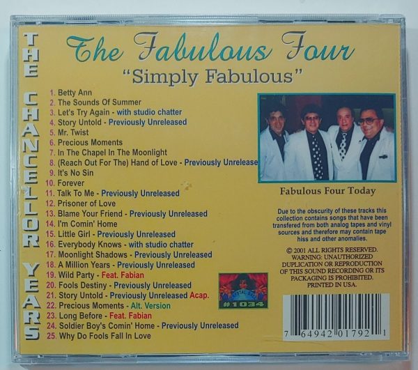 THE FABULOUS FOUR - SIMPLY FABULOUS  CD BRAND NEW - Image 3