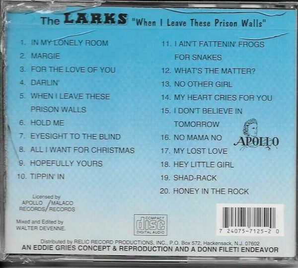 THE LARKS CD WHEN I LEAVE THESE PRISON WALLS - BRAND NEW - Image 3