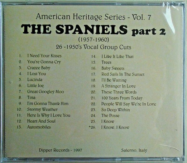 THE SPANIELS - CD - Part 2 - 1957-1960 - BRAND NEW - Image 3