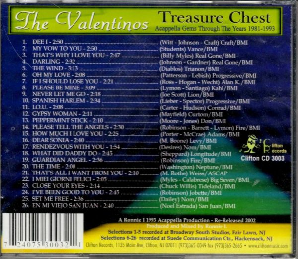 The Valentinos - Treasure Chest - CD - Brand New - Image 3