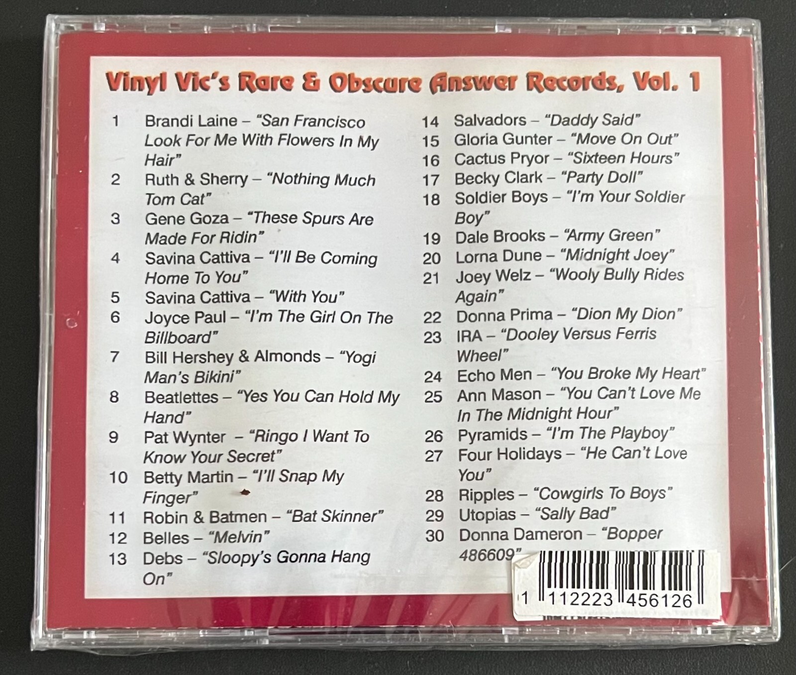 VINYL VIC'S RARE AND OBSCURE ANSWER RECORDS - VOL 1 - CD BRAND NEW - Image 3
