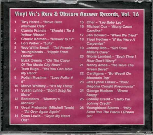 Vinyl Vic's Rare & Obscure Answer Records - Vol 16 - CD - Brand New - Image 3