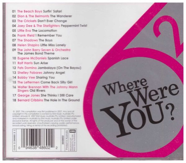 WHERE WERE YOU? - 1962 CD    Brand New   18 Tracks on EMI - Image 3