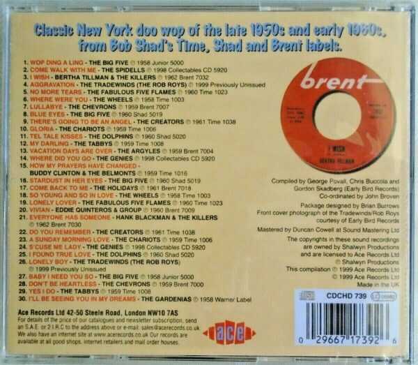 WOP DING A LING - CD - Classic Doo Wop From Time, Brent & Shad - BRAND NEW - Image 3