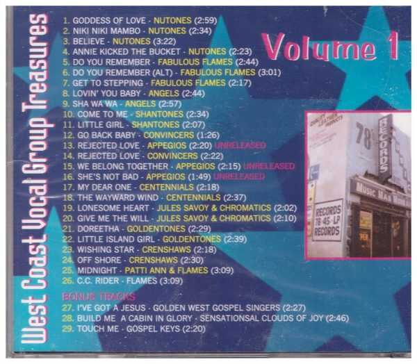 West Coast Vocal Group Treasures CD - Vol  1   Brand New   29 Tracks - Image 3