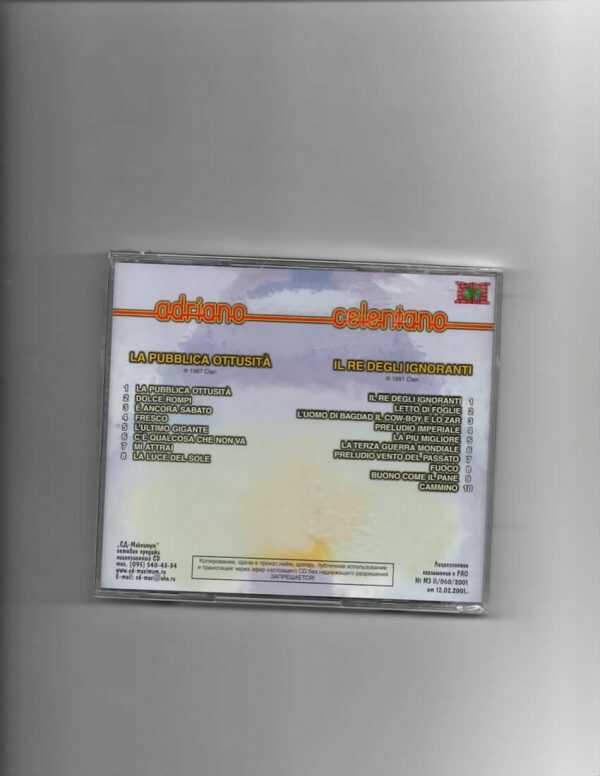 ADRIANO CELENTANO - LA PUBBLICA OTTUSITA/IL RE DEGLI -CD-BRAND NEW - Image 3