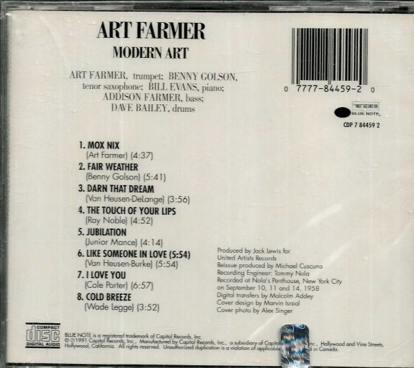 ART FARMER CD - Modern Art - BRAND NEW - Image 3