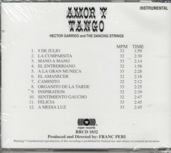 Amor Y Tango - Dancing Strings - Ballroom Dance Music - CD - Brand New - Image 3