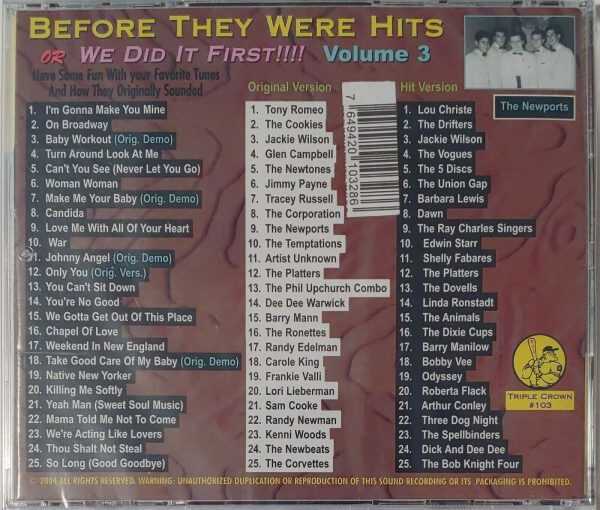 BEFORE THEY WERE HITS -  VOL 3   CD     BRAND NEW - Image 3