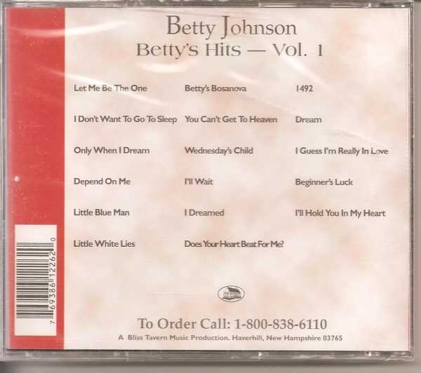 BETTY JOHNSON - Betty's Hits - Vol. 1 - BRAND NEW  - CD - Image 3