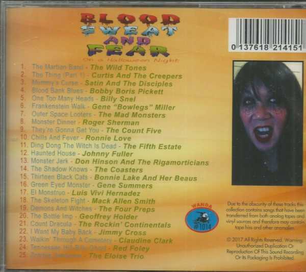 BLOOD SWEAT AND FEAR CD   HALLOWEEN CD   BRAND NEW - Image 3