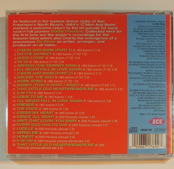 BOBBY FREEMAN - C'MON AND SWIM  CD BRAND NEW - Image 3