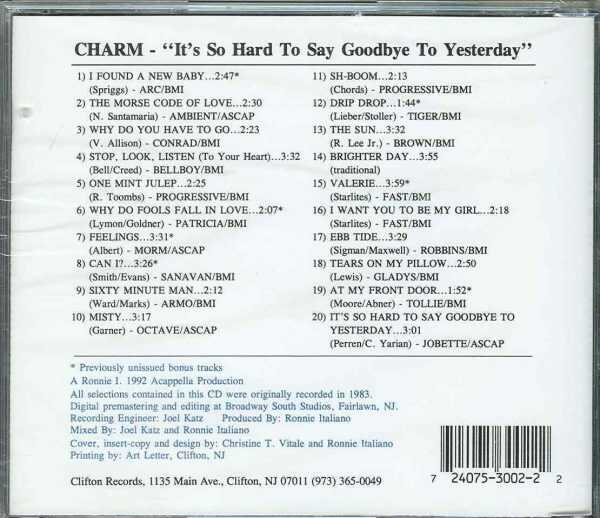 CHARM - CD - It's So Hard To Say Goodbye To Yesterday - BRAND NEW - Image 3