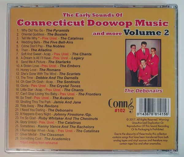 CONNECTICUT DOO WOP MUSIC AND MORE - VOL 2   CD   BRAND NEW - Image 3