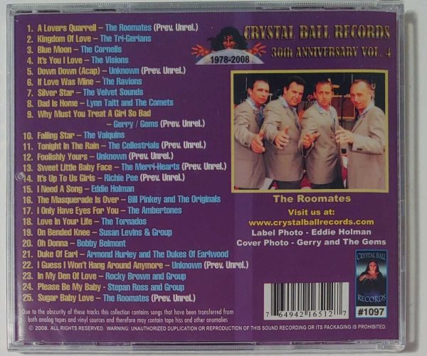 CRYSTAL BALL RECORDS - 30TH ANNIVERSARY  VOL 4   CD   BRAND NEW - Image 3