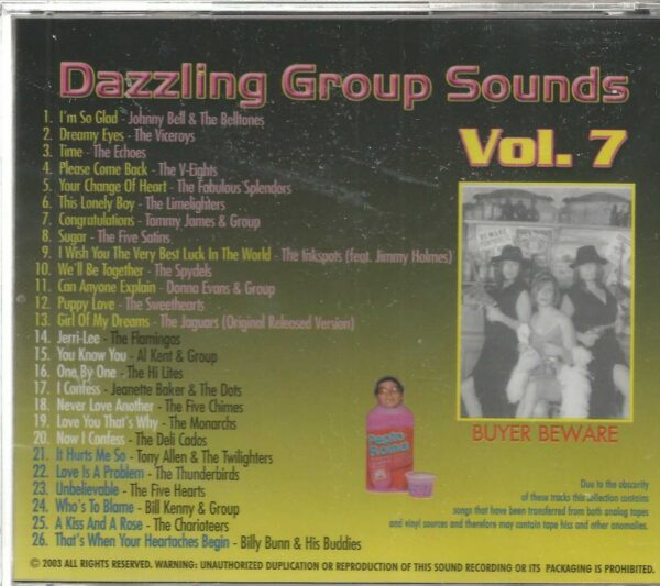DAZZLING GROUP SOUNDS  - CD - Vol. 7 - BRAND NEW - Image 3