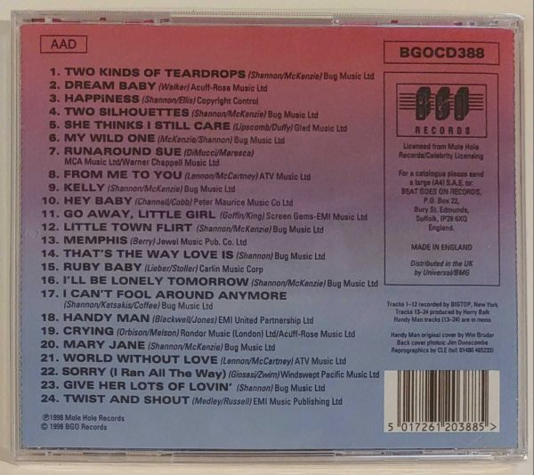 DEL SHANNON - LITTLE TOWN FLIRT / HANDY MAN  CD     BRAND NEW - Image 3
